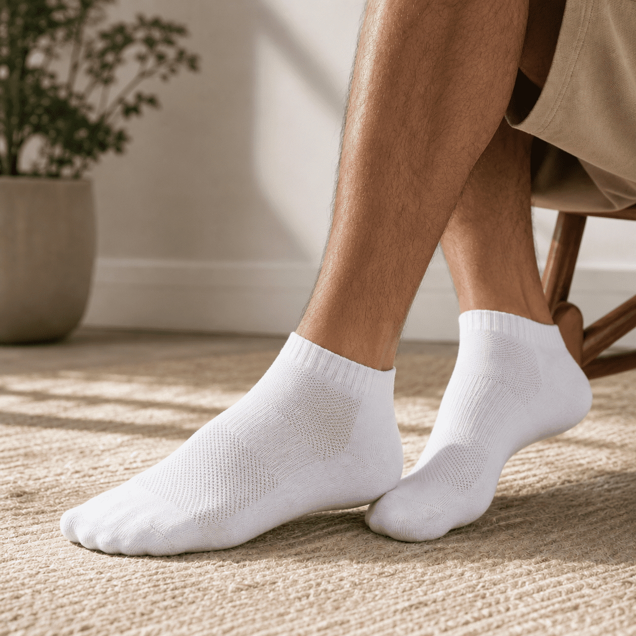 זוג גרבי כותנה קצרות ארוכות KEYLOR™ COMFORT